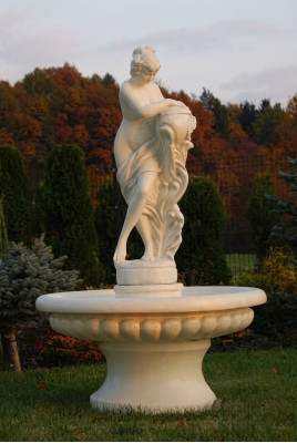 Fontana decorativa con figura, 196 cm, decorazione da giardino, stagno.