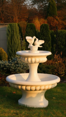 Zierbrunnen Fontana Scultura 138cm Fontana Decorazione Giardino Fontana Stagno Nuovo