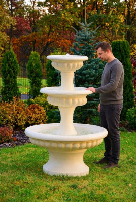 Zierbrunnen Fontana Scultura Fontana Decorazione Giardino Fontana Stagno Nuovo 171 cm