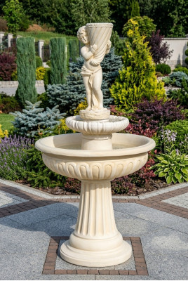 Fontana ornamentale Fontana a molla Scultura Fontana Decorazione Giardino Fontana Stagno Nuovo 174cm