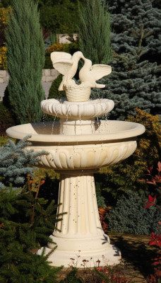 Fontana a rana con fontana a molla in pietra da giardino Fontana 127 cm