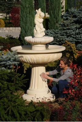 Fontana a molla Fontana delle rane Fontana Fontana in pietra Fontana 154cm Fontana da giardino