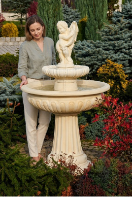 Fontana a rana per fontana da giardino Fontaine 154cm Fontana in pietra