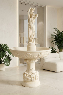 Zierbrunnen Fontana decorativa 180 cm Scultura Fontana Decorazione Giardino Fontana Stagno Nuovo