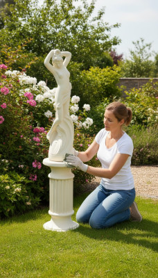 Colonna colonne per statua scultura figure statua terrazza design giardino decorazione