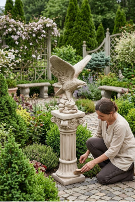 Colonna Figura Scultura Statue Colonne Terrazza Design Giardino Decorazione