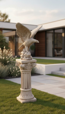 Colonna Figura Scultura Statue Colonne Terrazza Design Giardino Decorazione