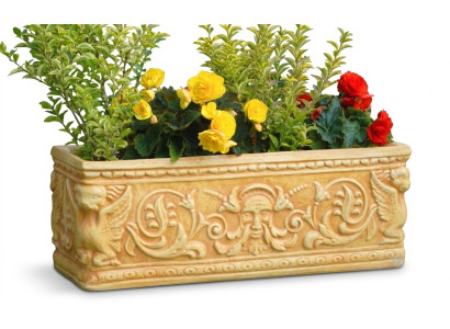Cestino di fiori, vaso di fiori, giardino, terrazza, decorazione, statua, figure, fioriera