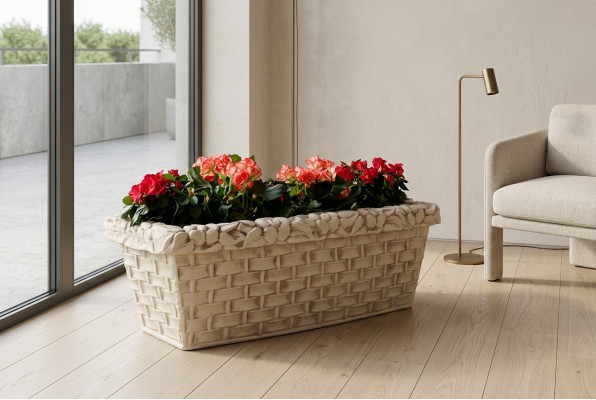 Giardino Cestino di fiori Contenitore di fiori Terrazza Decorazione Statua Figure Fioriera