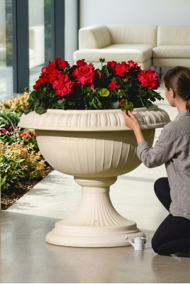 cestino per fiori, fioriera, vaso per fiori, giardino, terrazza, decorazione, statua, figure