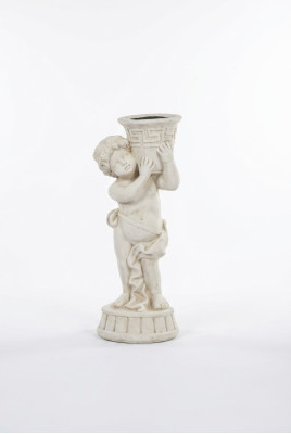Figura Statua con vaso di fiori cassetta statue figure scultura giardino