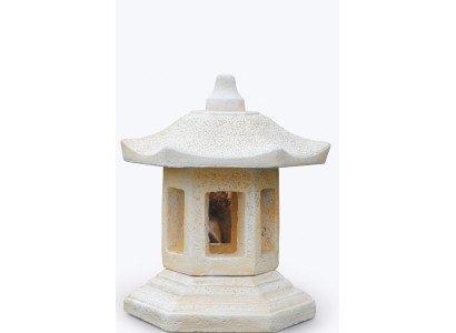 Lampada da esterno in pietra per terrazza, scultura luce illuminazione lanterna giardino.