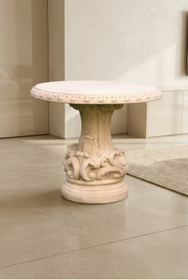 Tavoli stile romano giardino in pietra Piedistallo rotondo mobili da terrazza arredamento da giardino.