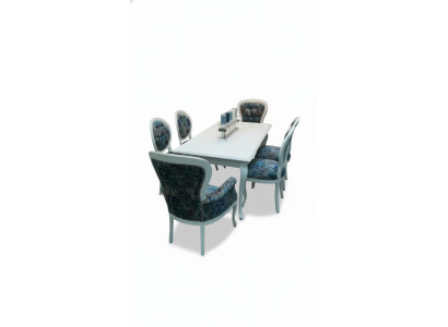 6x set di sedie poltrona posti a sedere imbottito Chesterfield sedie progettista spalliera