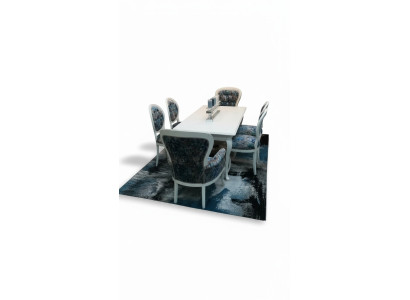 Tavolo da pranzo design sedie con schienale, set di tavolo + 4 sedie per la sala da pranzo.