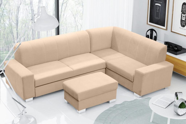 Divano letto a angolo con funzione letto, angolo imbottito nuovo con funzione letto.