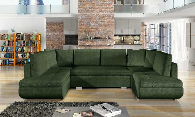 XXL Divano ad angolo soggiorno divano sofà composizione imbottita angolo design nuovo tessuto
