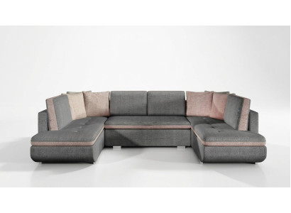 XXL Divano ad angolo soggiorno divano sofà composizione imbottita angolo design nuovo tessuto