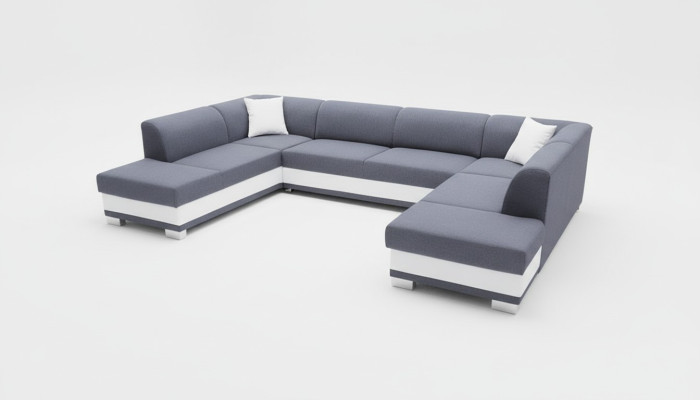 XXL divano ad angolo angolare imbottito angolo salotto design a forma di U nuovo divano