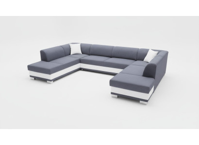 XXL divano ad angolo angolare imbottito angolo salotto design a forma di U nuovo divano