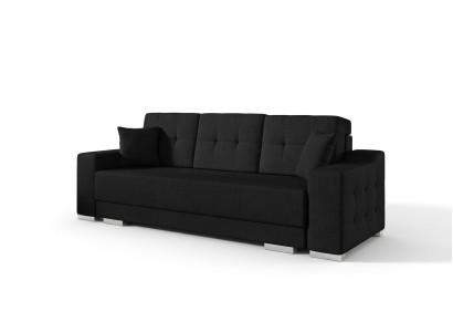 Divano a tre posti in tessuto con funzione letto, divano letto, imbottitura nuova.