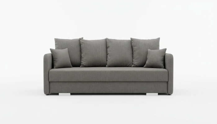 Divano letto in tessuto 3 posti Divano Tessile Imbottitura Nuovo Set Funzione Letto