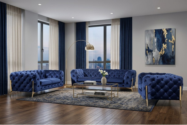 Tessuto di lusso per divano in stoffa imbottita 3 posti + 1 posto Chesterfield.  Lussuoso tessuto per divano imbottito 3 posti + 1 posti Chesterfield.