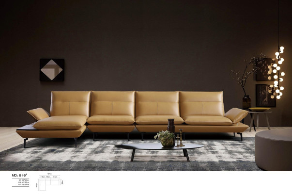 Angolo Divano Divano Designer Cuscino Angolo Paesaggio Abitativo in Pelle Divano