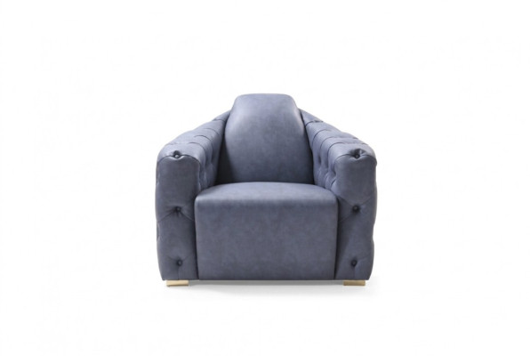 Divano design italiano 2 poltrone singole set divani 1+1, set di cuscini Chesterfield nuovo