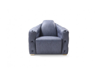 Divano design italiano 2 poltrone singole set divani 1+1, set di cuscini Chesterfield nuovo