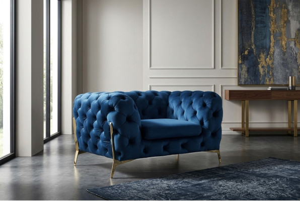 Chesterfield Set 2x Poltrona Divano Set Chesterfield 1+1 Posto Imbottito Poltrona