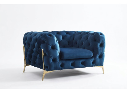 Chesterfield Set 2x Poltrona Divano Set Chesterfield 1+1 Posto Imbottito Poltrona