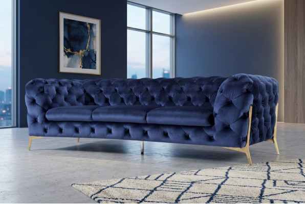 Divano divano imbottito XXL grande set di divani divani designer Chesterfield tessuto 3+2+2
