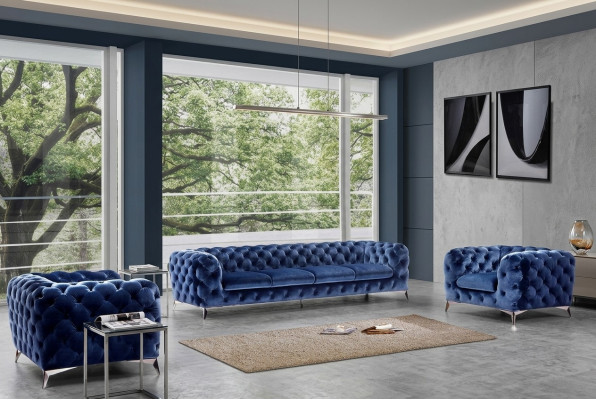 Divano Divano Imbottito XXL Grande Set Chesterfield Tessuto 3+2+2 Divani Design