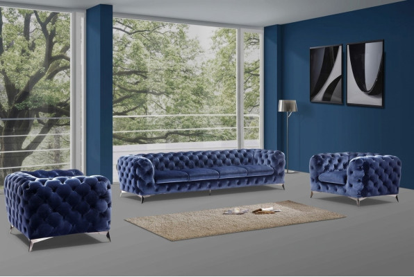 Sofà italiano 2 divani singoli Set divani imbottiti Chesterfield Nuovo 1+1 posto