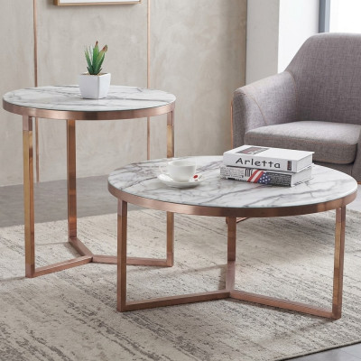 Designer Tavolo Rotondo Tavoli Tavolo Rotondo Divano Metallo Vetro Auxilia