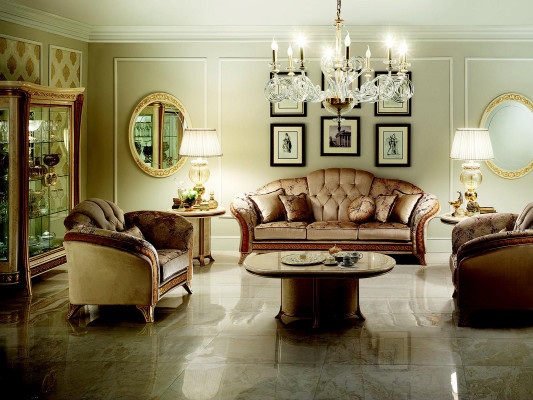 Classe di lusso 2 + 1 + 1 Set di divani in stile italiano Nuovo divano arredoclassic™