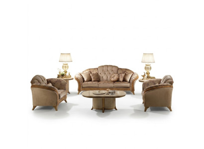Set di divani divano divano 3 + 3 soggiorno mobili da design classici barocchi.