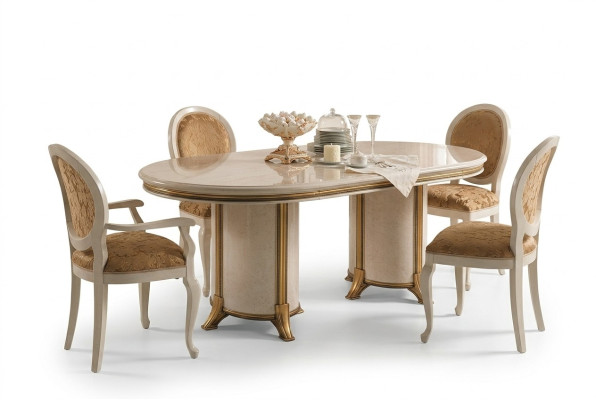 6 sedie + tavolo set cucina design barocco rococò classico stile liberty 