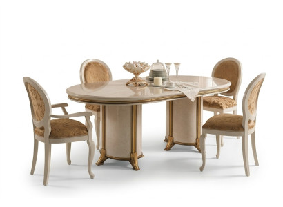 6 sedie + tavolo set cucina design barocco rococò classico stile liberty 