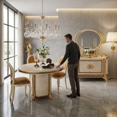 arredoclassic™ Comò Specchio Madia XXL Credenza Lowboard Legno