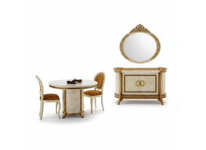 Tavolo da pranzo Tavolo Tavolo rotondo Designer Barocco Rococò classico Art Nouveau antico