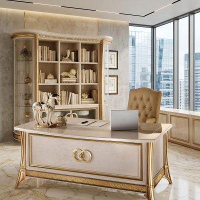 Scrivania tavolo ufficio mobili di design barocco rococò stile Liberty