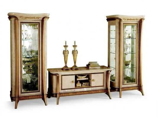muro attrezzato vetrina cassettiera armadio credenza barocco rococò stile art nouveau