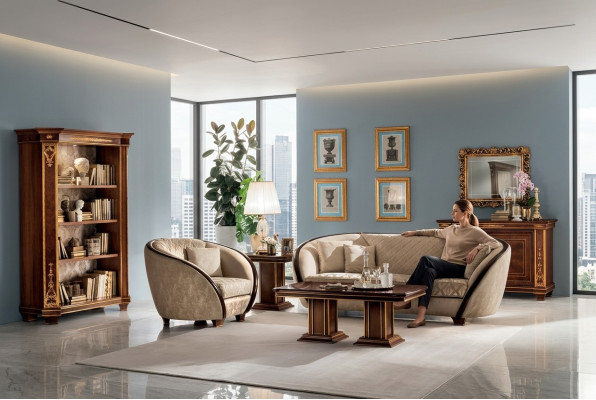 Classe di lusso 3 + 1 Set divano italiano Mobili Divano Divano Nuovo arredoclassic™