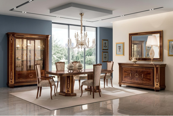 8 Set di sedie Sedie da pranzo Set di mobili in stile Jugendstil con schienale