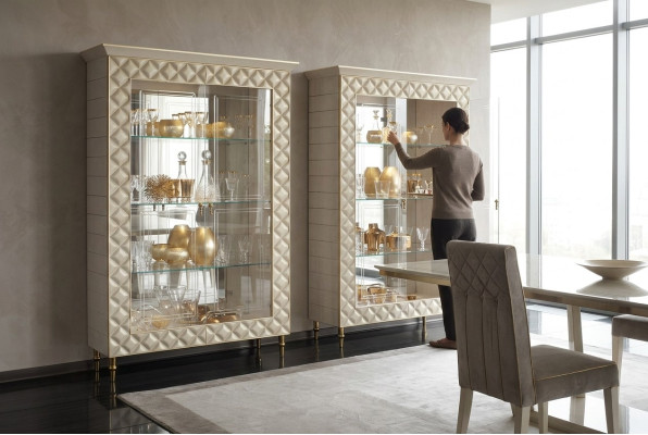 VETRINA Armadio Armadio in vetro Mobili di design Decorazioni Stile rococò Barocco Art Nouveau