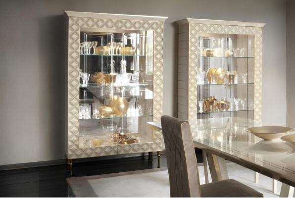 VETRINA Armadio Armadio in vetro Mobili di design Decorazioni Stile rococò Barocco Art Nouveau