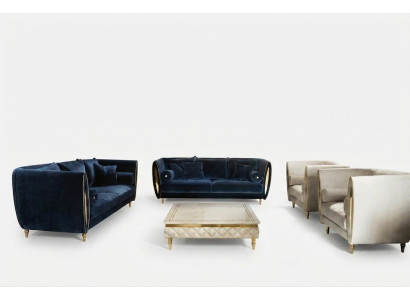 Sofà set sofà divano 3 + 2 + 1 Soggiorno Mobili design classico.