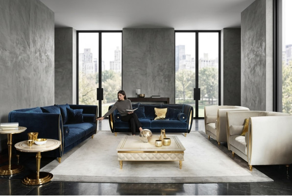Classe di lusso 3+2 Set di divani in stile italiano Divano Nuovo